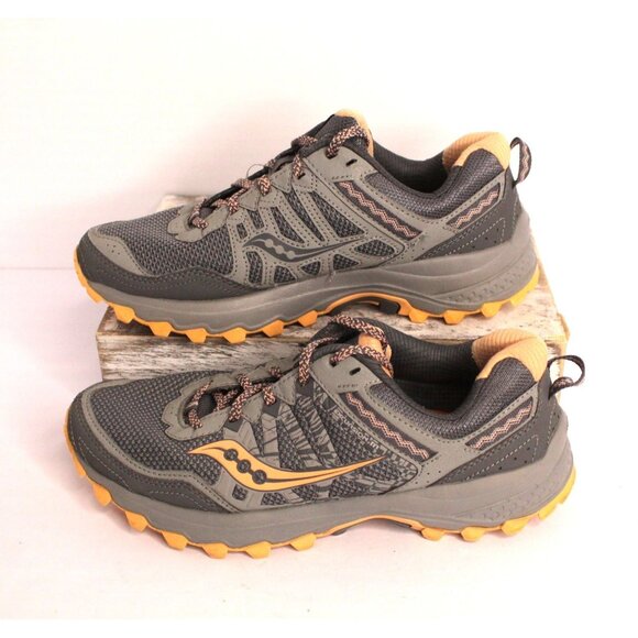 Saucony Excursion TR12 Women's 8.5 Gray/Peach Running Trail Shoes S15411-17 - Picture 3 of 10